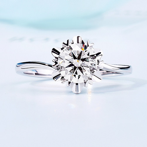 培育钻石戒指18K金超显钻大花朵