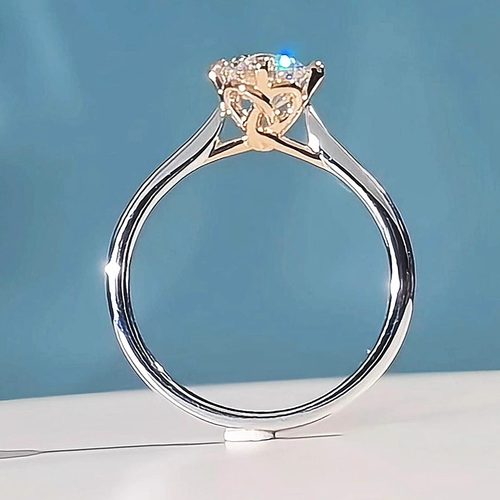 同心结IGI培育钻石戒指18K玫瑰金