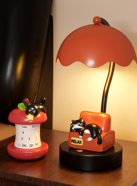 创意猫咪床头灯客厅沙发旁高级感