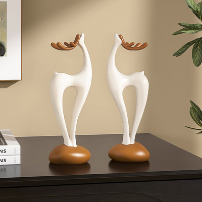 初见福鹿时来运转花瓶客厅摆件