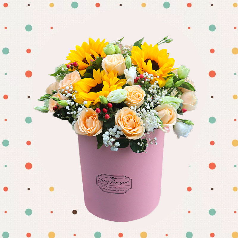 情人节韩式玫瑰抱抱桶鲜花速递珠海徐州惠州金华同城生日送花店