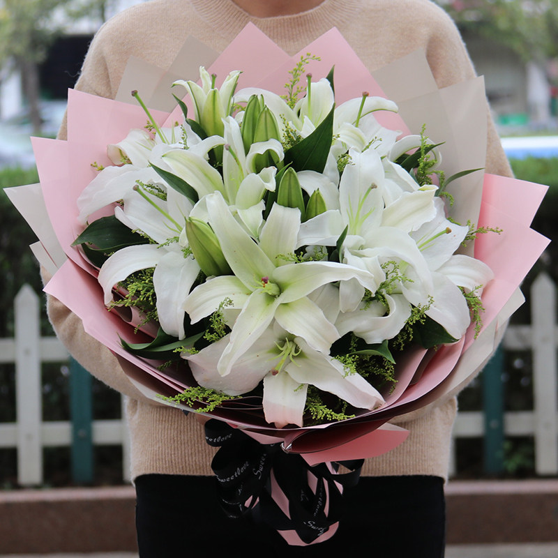 白百合厦门同城鲜花速递生日送