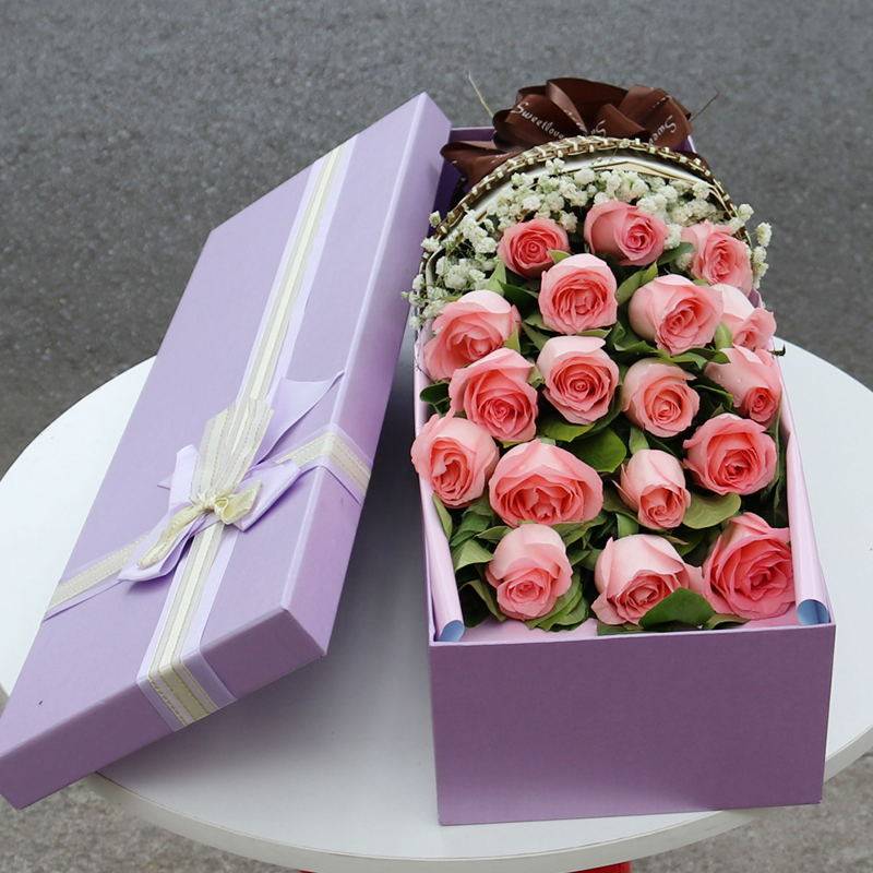 教师节同城表白香槟玫瑰花束