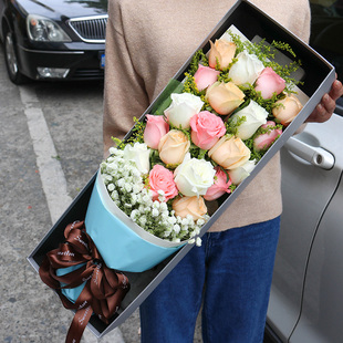 渭南鲜花速递同城生日玫瑰花束礼盒临渭蒲城澄城合阳韩城送花店