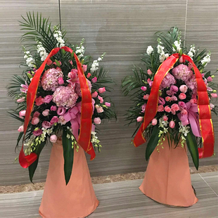 合肥开业花篮鲜花速递同城芜湖淮北淮南滁州商务用花乔迁庆典花蓝