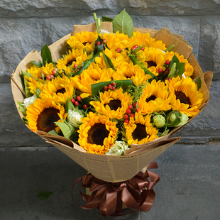 天津鲜花速递同城向日葵花束生日礼盒和平河东河西南开河北送花店