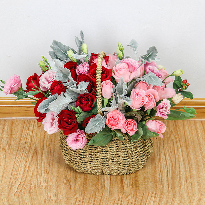 广州手提花篮生日乔迁祝福鲜花速递同城荔湾区深圳珠海佛山送花店