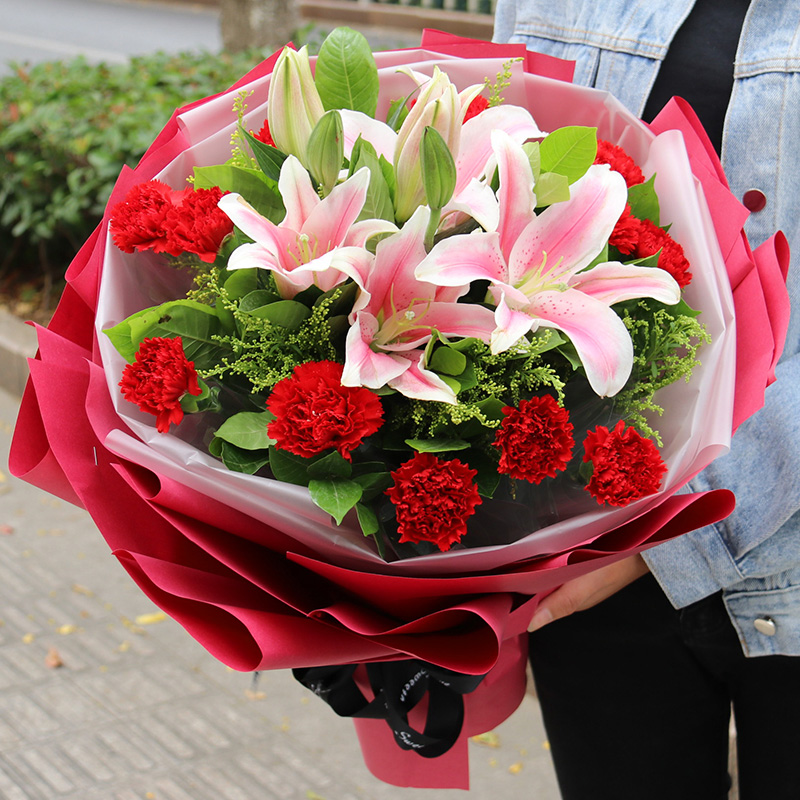 香水百合花鲜花速递广州同城珠海汕头福州厦门福州清远生日情人节