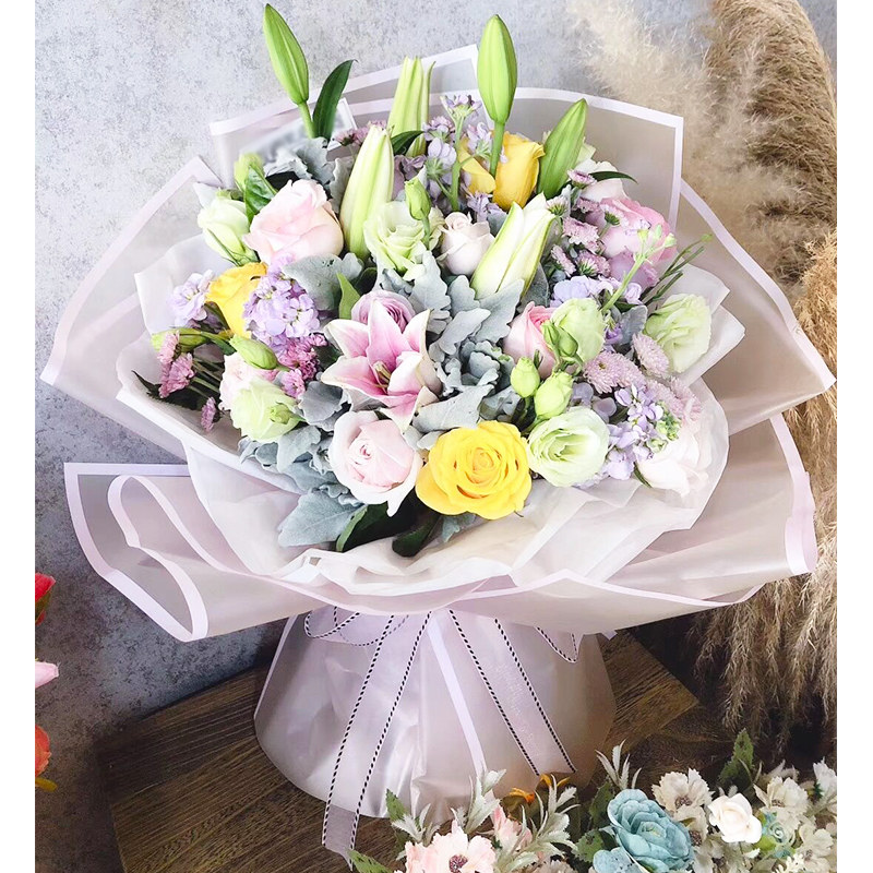 教师节北京天津太原生日百合花束