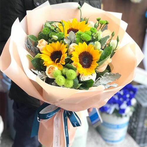 向日葵六一花束合肥鲜花速递同城南京上海杭州苏州祝福生日送花店