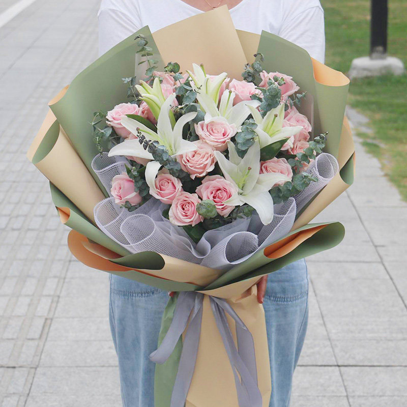 母亲节百合花束康乃馨东莞生日
