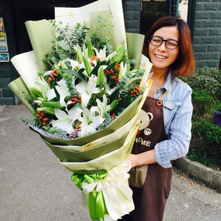 生日百合花束情人节福建省泉州市鲤城区丰泽区洛江区鲜花速递同城
