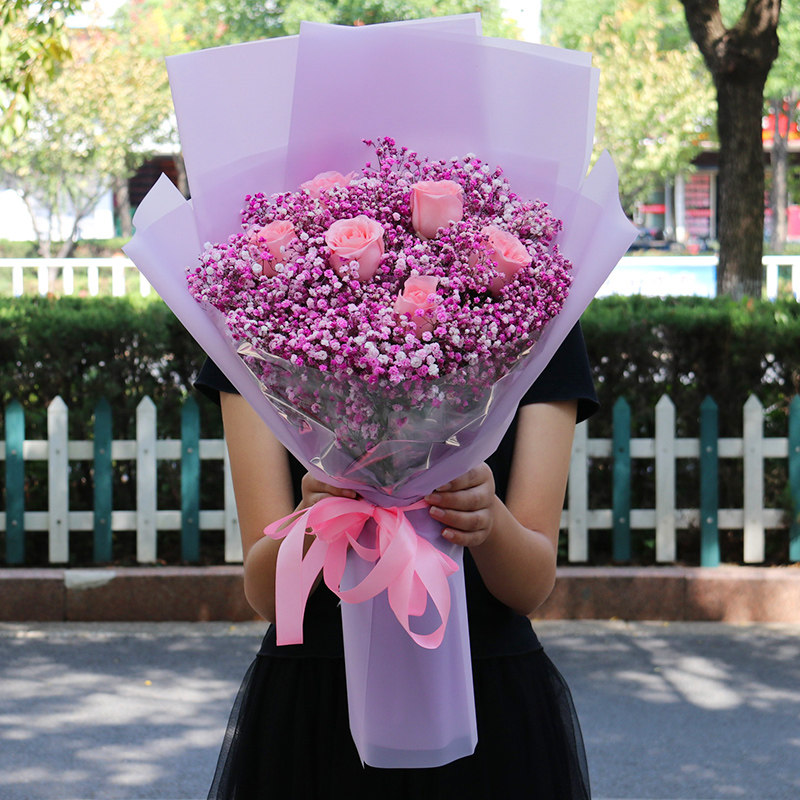 满天星超大花束海口鲜花速递同城秀英龙华琼山美兰送生日送花店