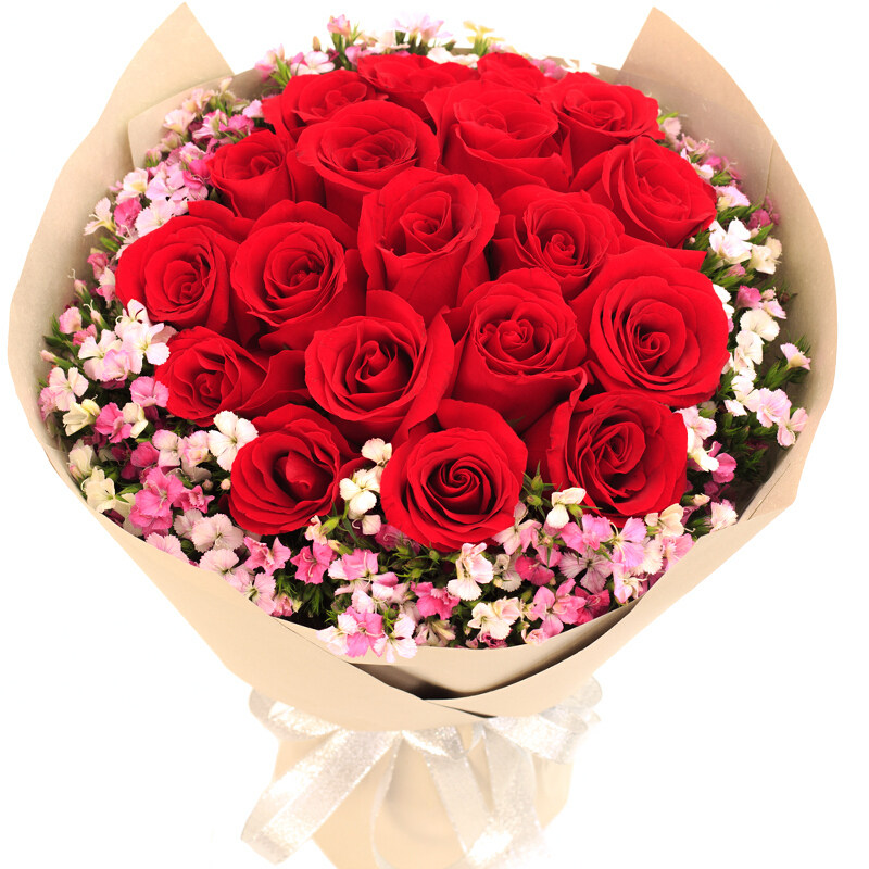 深圳市同城生日红玫瑰花束送男女