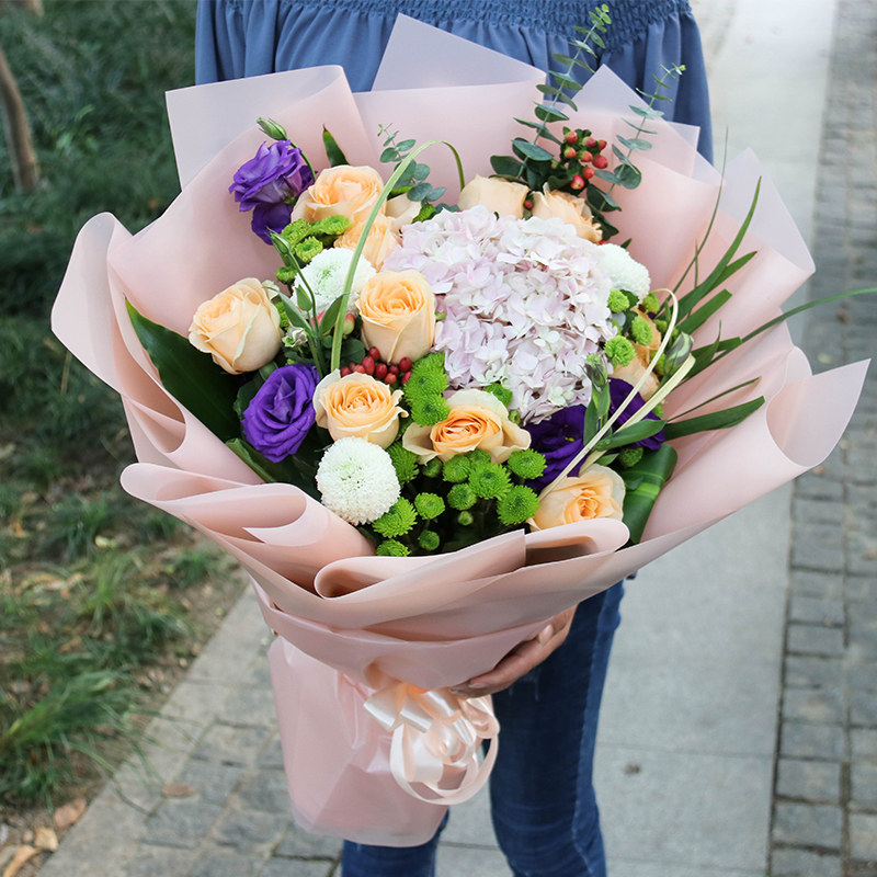 小雏菊满天星苏州无锡混搭花束
