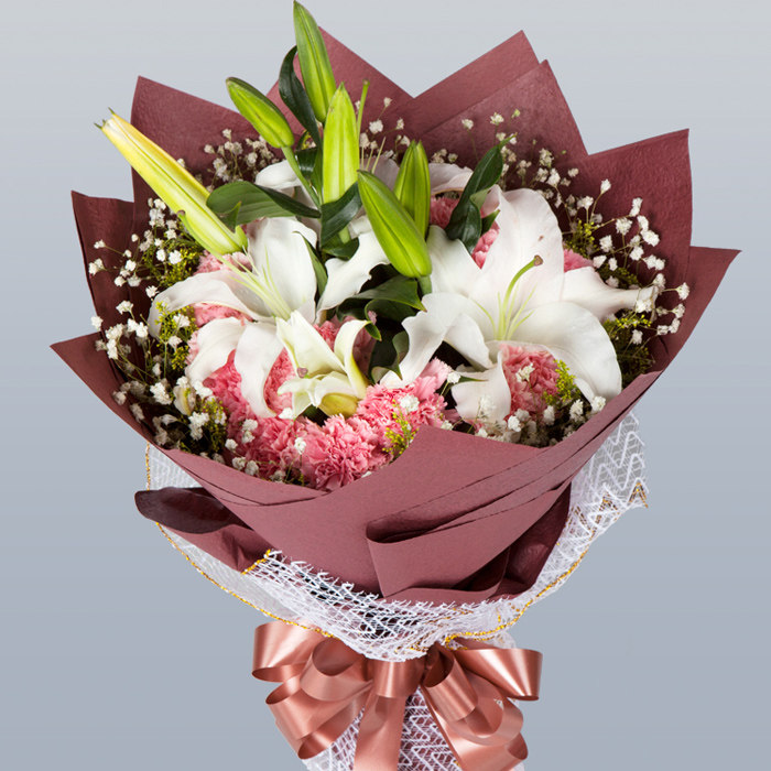 百合康乃馨玫瑰杭州同城鲜花成都北京合肥安徽滁州天长义乌金华