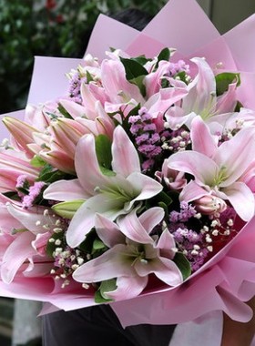 鲜花店速递同城满天星百合韩式承德市双滦区鹰手营子区混搭情人节