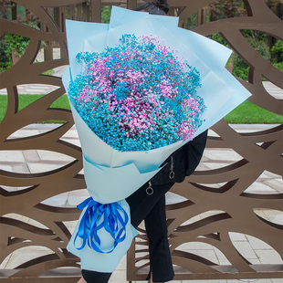 深圳鲜花速递同城超大网红满天星花束福田南山宝安生日送花店