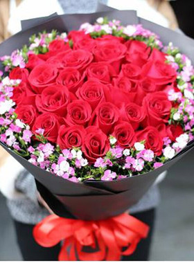 52033红玫瑰礼盒鲜花同城速递莆田市城厢区涵江区花店配送