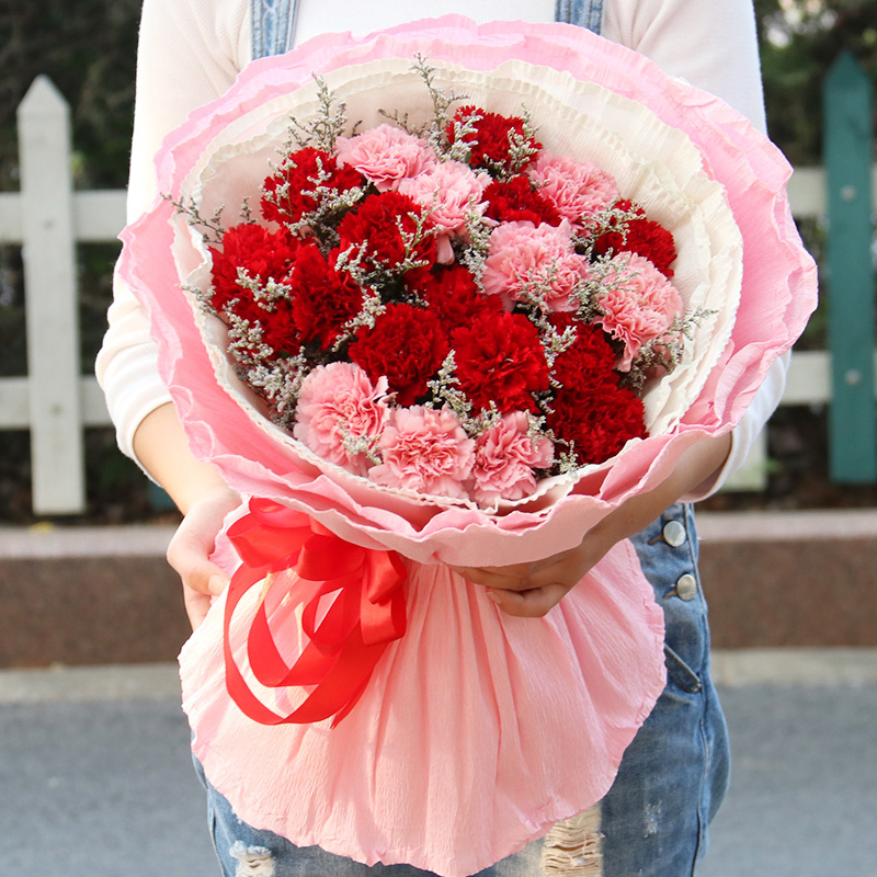 肇庆鲜花同城速递红白粉香槟玫瑰花束礼盒端州高要鼎湖生日送花店