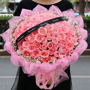 99朵红玫瑰花束长沙鲜花速递同城芙蓉天心开福岳麓生日520上门