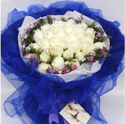 七夕求婚石家庄同城速递白玫瑰