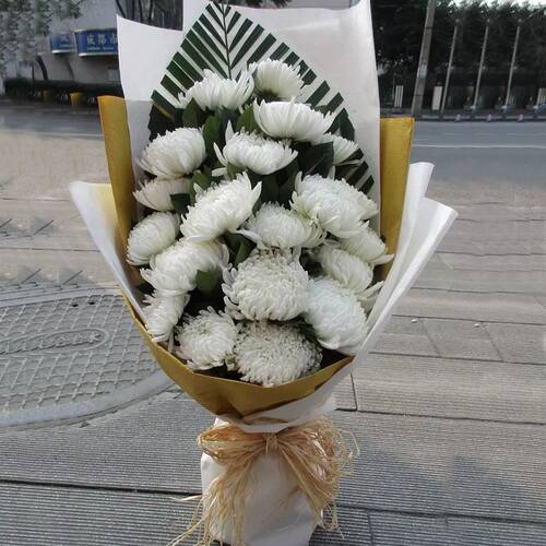 北京黄白菊花蓝速递扫墓祭祀清明