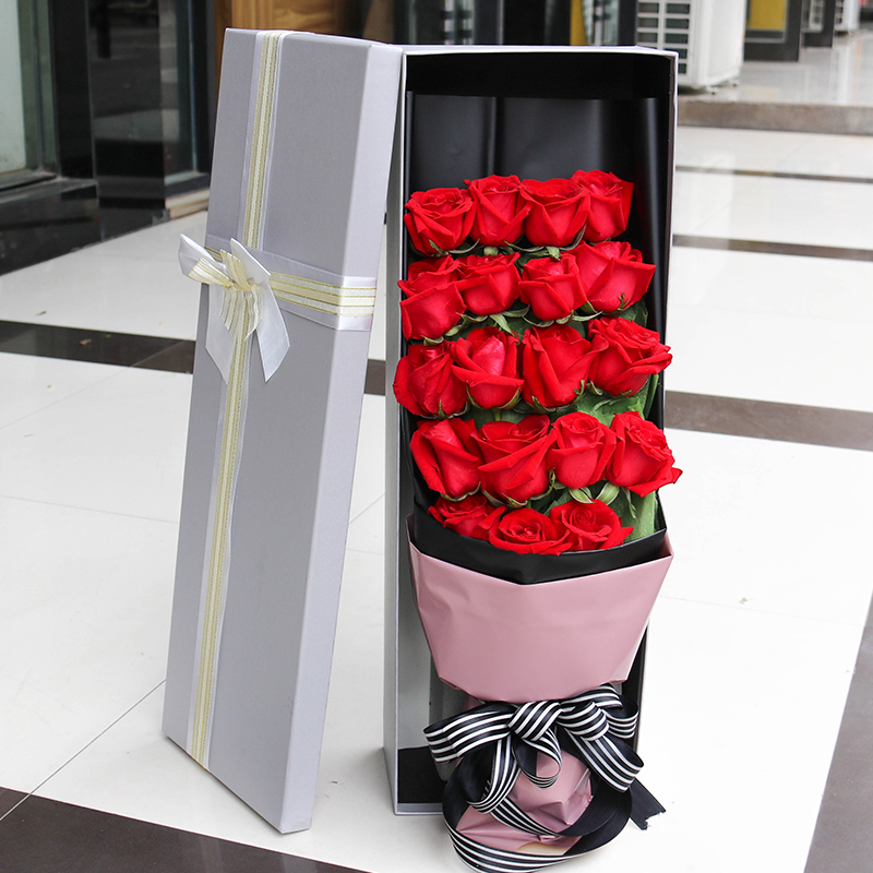 圣诞贵阳鲜花速递同城红粉香槟玫瑰花束南明云岩六盘水遵义送花店