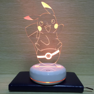 卡通神奇宝贝皮卡丘小夜灯动漫周边床头灯DIY卧室床头台灯男女生