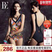 大码 BE范德安2025新款 爆款 连体泳衣女高级印花温泉度假竞速游泳衣