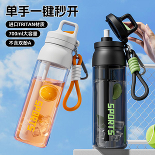 加厚Tritan运动水杯耐高温塑料杯男女生便携水壶高颜值吸管杯 新款