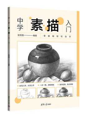 中学素描入门 张恒国编著 从理论到技法 零基础轻松自学 素描技法入门教程 清华大学出版社 正版