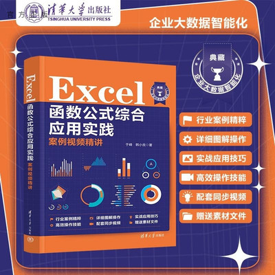 【官方正版新书】Excel 函数公式综合应用实践案例视频精讲 于峰 韩小良 清华大学出版社 Excel 函数公式 数据