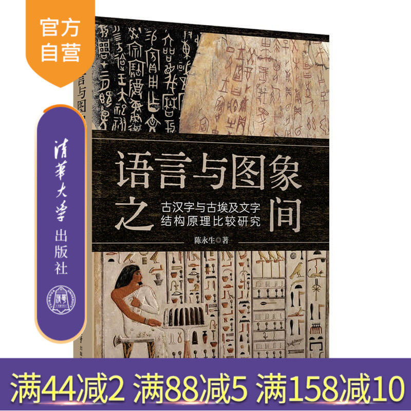 【官方正版新书】 语言与图象之间——古汉字与古埃及文字结构原理比较研究 陈永生 清华大学出版社 古汉字;古埃及文字;结构