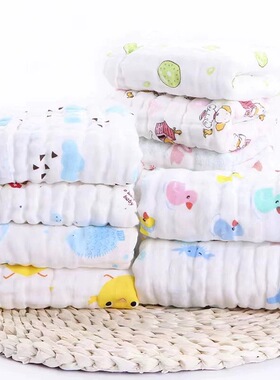 六层泡泡纱儿童洗脸毛巾