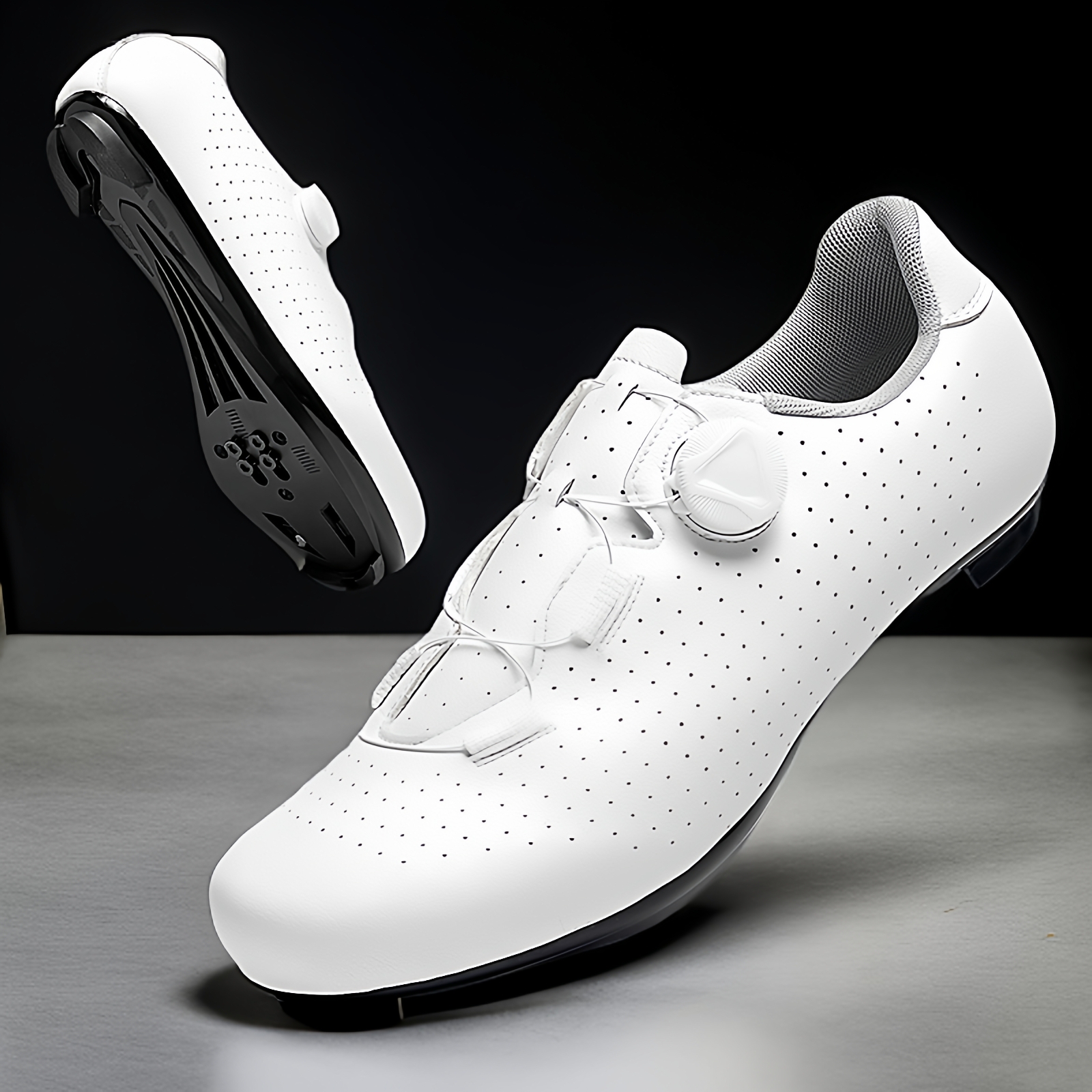 森歌专业骑行鞋男女无锁硬底