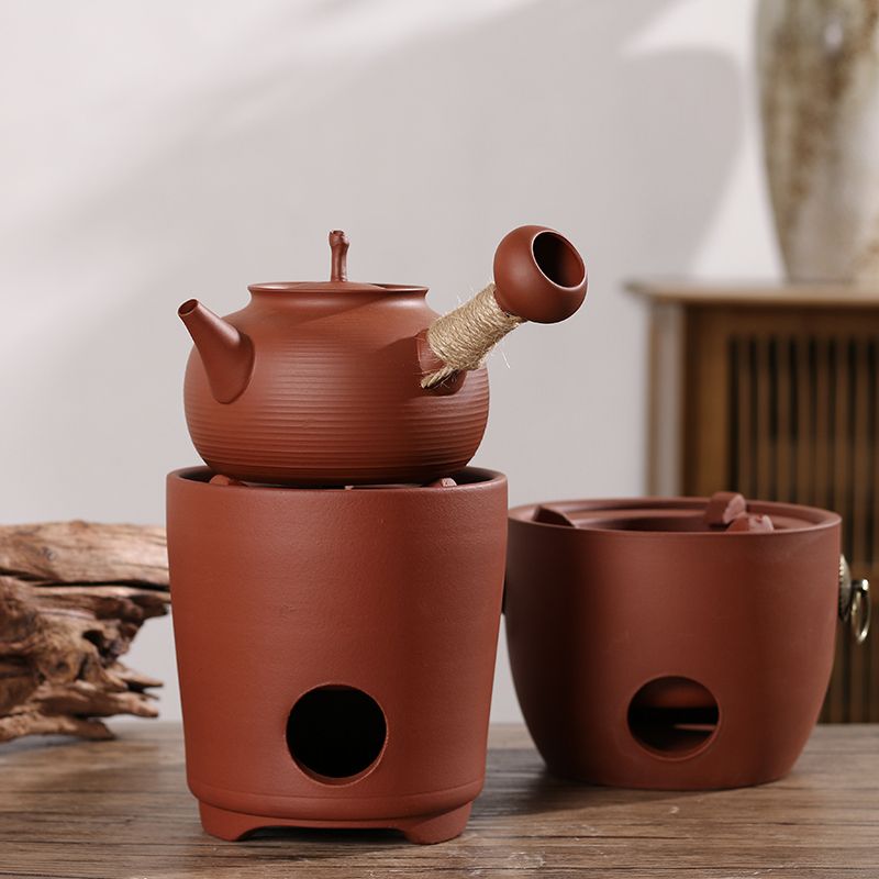 【陶潮文创】潮州砂铫烧水跳盖茶具花蕊砂铫壶陶壶煮水煮茶壶陶瓷