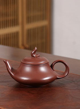 潮州手拉壶紫泥大容量一帆风顺工夫茶茶壶复古全手工壶出水好密封
