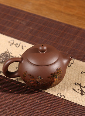 潮州原矿朱泥加温变色西施壶小容量工夫茶壶家用冲茶壶工夫茶器