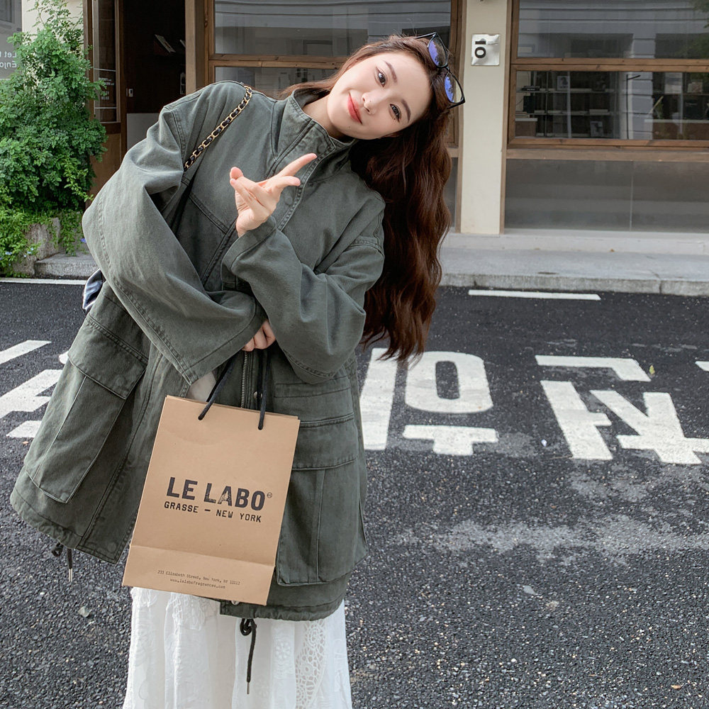 有货2026春季高品质小个子工装外套2813P175控248,女装风衣,2C100