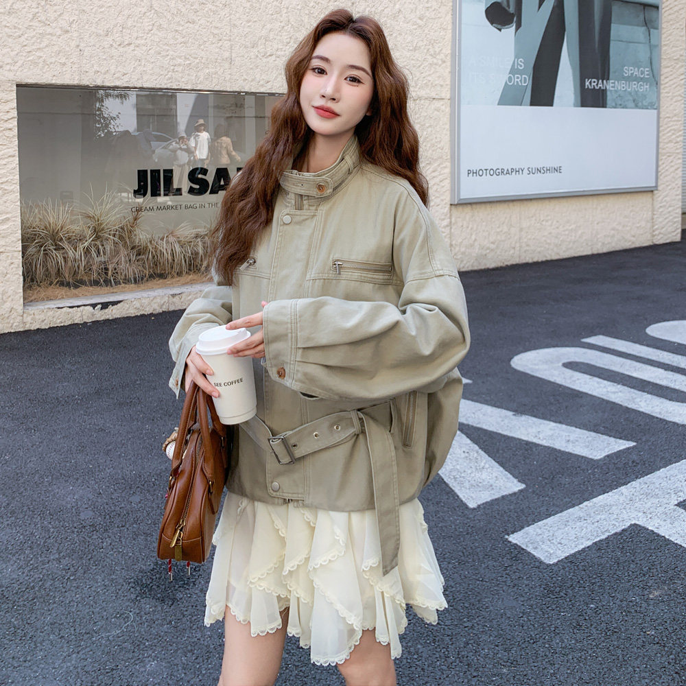 有货2026春季高品质重工短款工装外套2821P175控248,女装短外套,2C100