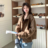 新款2026春季高品质麂皮绒外套6008P175控288，女装短外套，2C100