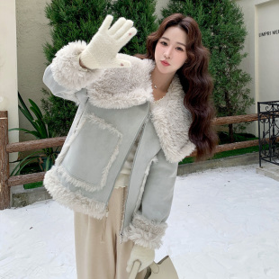 皮毛一体外套2925P225控338 高品质爆款 首发新款 2025冬季