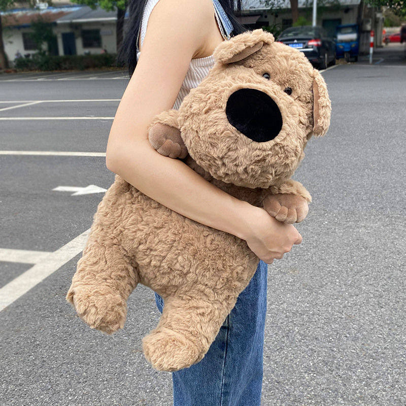 可爱大鼻狗公仔抱枕毛绒玩具小狗玩偶床上女生睡觉抱娃娃生日礼物