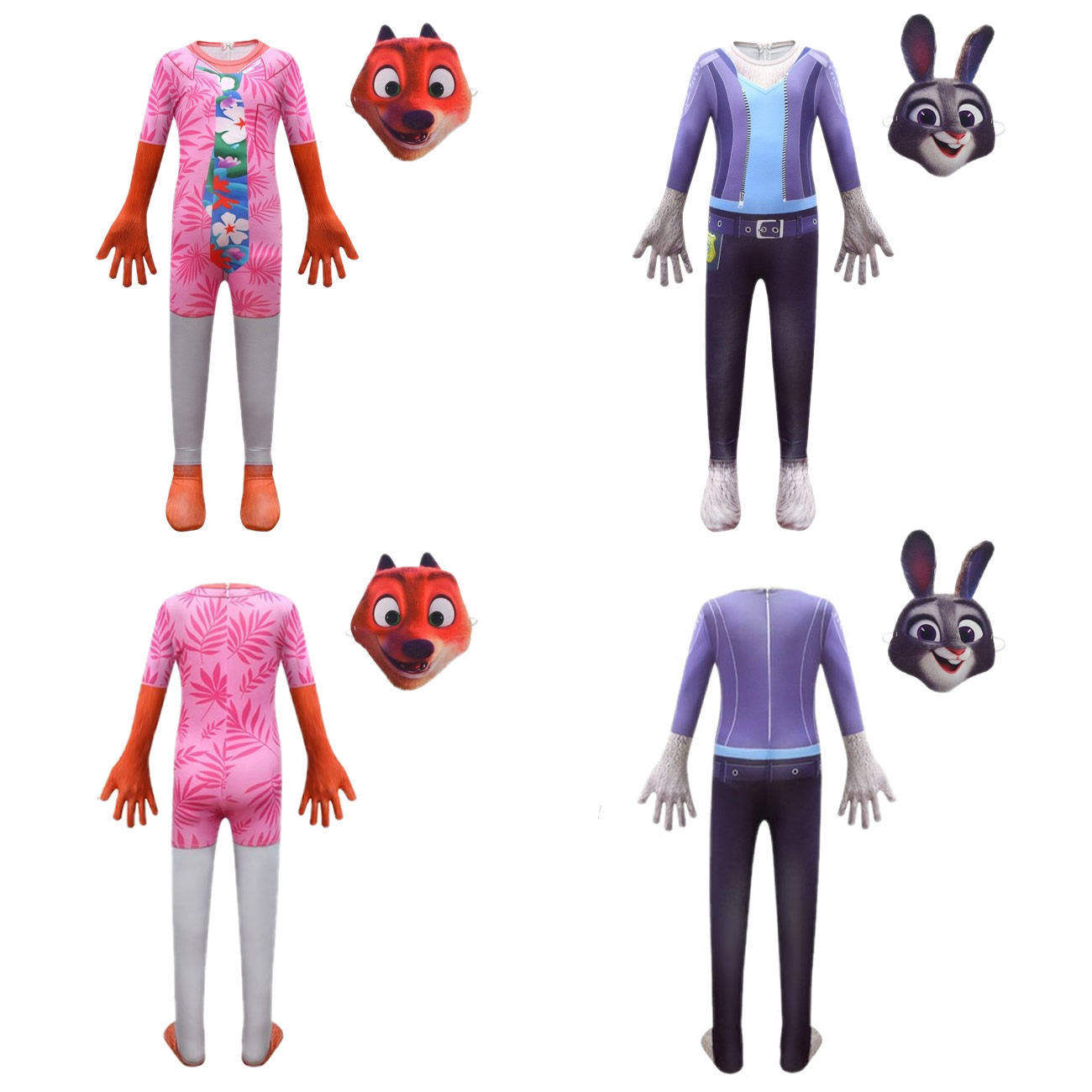 万圣节儿童疯狂动物城2Zootopia2周边衣服表演童装连体衣造型服装