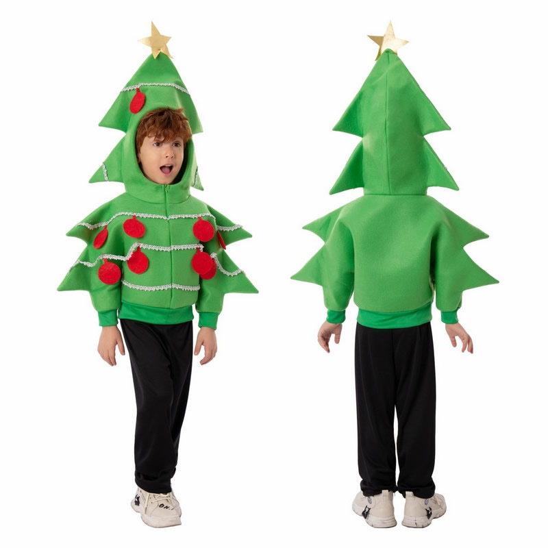 圣诞节服装儿童演出服圣诞树cosplay装扮派对节日校园儿童表演服