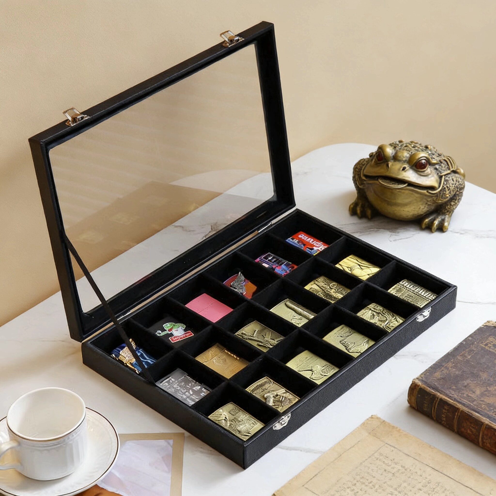 Zippo木质多格防尘打火机收纳盒图片