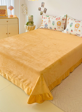 定做A类牛奶绒床单珊瑚绒榻榻米被单大炕单三件套245x320x350x400