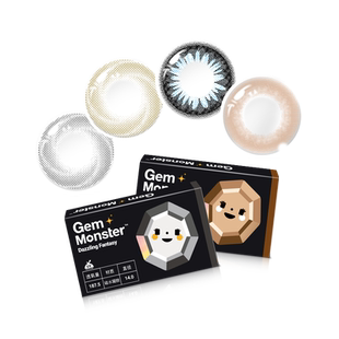 清库】明基Gem Monster琦洛丽美瞳硅水凝胶大小直径月抛1片自然