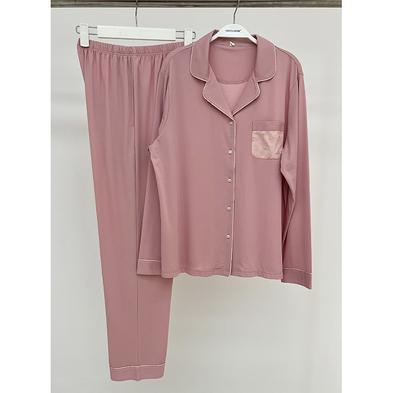 夏季新款 正品欧林雅竹纤维印花女士长袖薄款家居服睡衣FJD1207